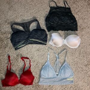 Women's Intimates Collection - Black, White, Red, Light Blue Bras